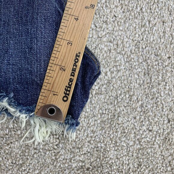 Levis Women 501 Denim Mini Shorts Button Fly Blue Size 28 Cotton 49-16 - Picture 7 of 8